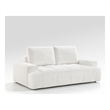 Brenda Loveseat- Reversible Cushions- Faux Wood Feet- Beige Chenille