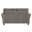 Elon Loveseat with Black Feet- Rolled Arms- Brown Chenille- 58 Inch