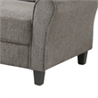 Elon Loveseat with Black Feet- Rolled Arms- Brown Chenille- 58 Inch