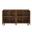 Lewis Wave Design Sideboard Cabinet- Adjustable Shelf- Walnut- 59 Inch