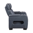 Cyrus Power Recliner- Headrest- Heat Massage- USB Ports- LED- Blue Leather