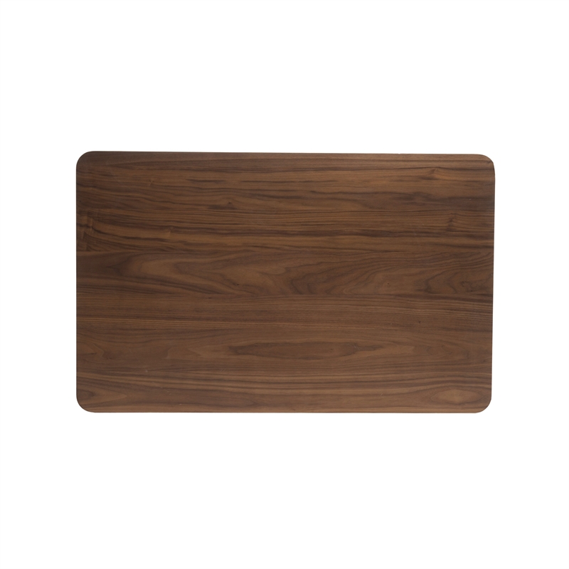 Tyler Modern Dining Table- Slayed Solid Wood Legs- Walnut Brown 47 Inch