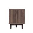 TV Media Cabinet- 4 Doors- 2 Drawers- Rattan Accents- Dark Brown 77 Inch