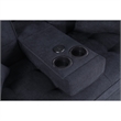Oli Convertible Sleeper Loveseat- USB- 4 Throw Pillows- Gray Woven Fabric
