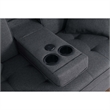 Oli Convertible Sleeper Loveseat- USB Ports- 4 Throw Pillows- Gray Linen