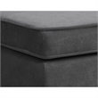 Kyna Sectional Sofa with Storage Ottoman- Throw Pillows- Gray Fabric