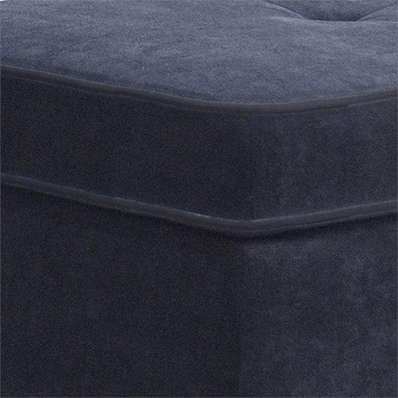 Kyna Sectional Sofa with Storage Ottoman- Throw Pillows- Black Fabric