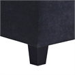 Kyna Sectional Sofa with Storage Ottoman- Throw Pillows- Black Fabric