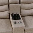 Meloni Glider Reclining Loveseat- Console and Holders- Taupe Fabric