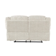 Cally Double Reclining Loveseat- Wall Hugger Design- Beige Microfiber