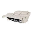 Cally Double Reclining Loveseat- Wall Hugger Design- Beige Microfiber