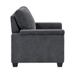 Deva Accent Chair- Contoured Arms- Foam Cushions- Dark Gray Chenille