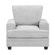 Rahi Accent Chair- Track Arms- Foam Seat- Stone Gray Chenille- Black