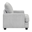Rahi Accent Chair- Track Arms- Foam Seat- Stone Gray Chenille- Black