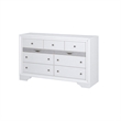 King Bedroom Set- White- 5pc w 2 Nightstands- Dresser- Mirror