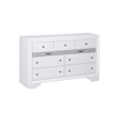 King Bedroom Set- White- 5pc w 2 Nightstands- Dresser- Chest