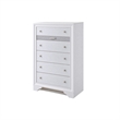 King Bedroom Set- White- 5pc w 2 Nightstands- Dresser- Chest