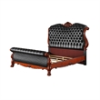 Queen Bedroom Set- Sleigh Design- Black Brown- 4pc w 2 Nightstands- Dresser
