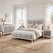 King Bedroom Set- Upholstered Design-4pc w 2 Nightstands- Dresser