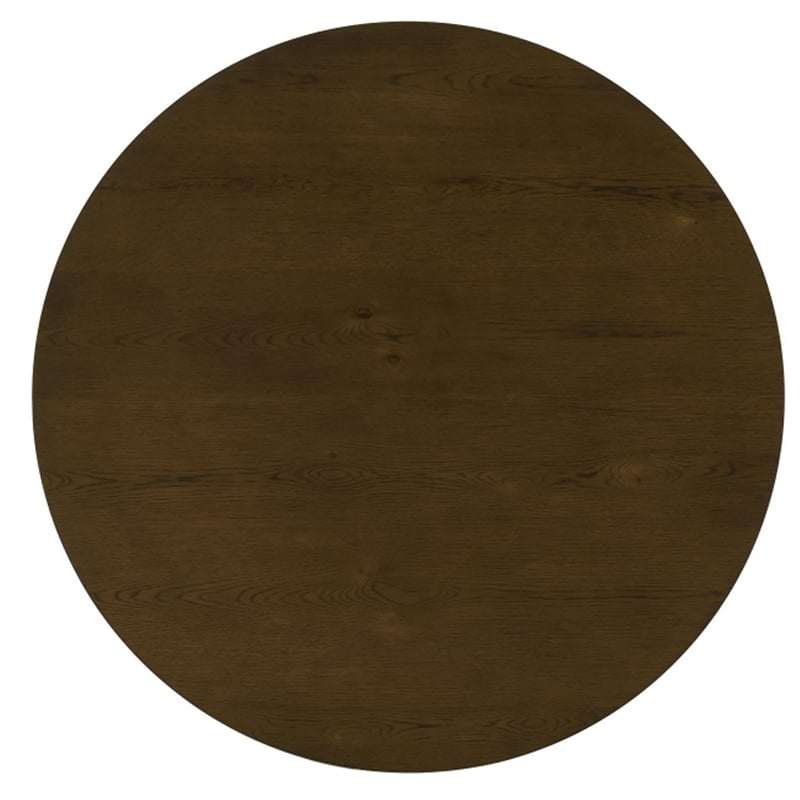 Andre Round Counter-Height Table with Open Shelf Base- Brown Wood- 48 Inch