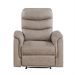 Meloni Reclining Chair with Pull-Hand Mechanism- Taupe Microfiber
