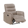 Meloni Reclining Chair with Pull-Hand Mechanism- Taupe Microfiber