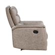 Meloni Reclining Chair with Pull-Hand Mechanism- Taupe Microfiber