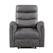 Meloni Reclining Chair with Pull-Hand Mechanism- Gray Microfiber
