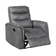 Meloni Reclining Chair with Pull-Hand Mechanism- Gray Microfiber
