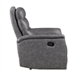 Meloni Reclining Chair with Pull-Hand Mechanism- Gray Microfiber