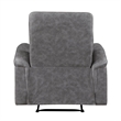 Meloni Reclining Chair with Pull-Hand Mechanism- Gray Microfiber