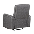 Meloni Reclining Chair with Pull-Hand Mechanism- Gray Microfiber