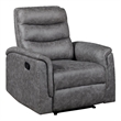 Meloni Reclining Chair with Pull-Hand Mechanism- Gray Microfiber