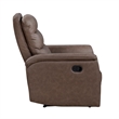 Meloni Reclining Chair with Pull-Hand Mechanism- Brown Microfiber