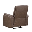 Meloni Reclining Chair with Pull-Hand Mechanism- Brown Microfiber