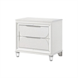 Queen Bedroom Set- Pearl White Silver- 5pc w 2 Nightstands- Dresser