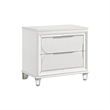 Queen Bedroom Set- Pearl White Silver- 5pc w 2 Nightstands- Dresser