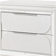 Queen Bedroom Set- Pearl White Silver- 3pc w 2 Nightstands