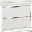 Queen Bedroom Set- Pearl White Silver- 2pc w Nightstand