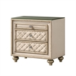King Bedroom Set- Upholstered Design- Beige Brown- 3pc w 2 Nightstands