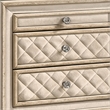 King Bedroom Set- Upholstered Design- Beige Brown- 2pc w Nightstand