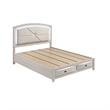 Queen Bedroom Set- Antique White Zinc- 5pc w 2 Nightstands- Dresser
