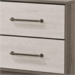 King Bedroom Set- Storage Gray and Nickel- 2 Piece Set with Nightstand