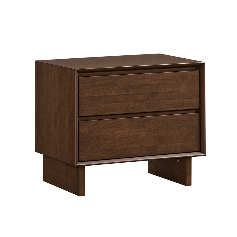Queen Bedroom Set- Brown- 2 Piece Set with Nightstand