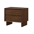 Queen Bedroom Set- Brown- 2 Piece Set with Nightstand