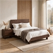 Queen Bedroom Set- Brown- 2 Piece Set with Nightstand