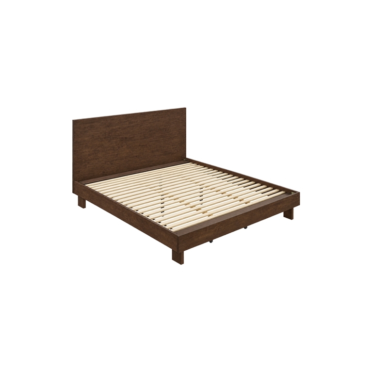 King Bedroom Set- Brown- 3 Piece Set with 2 Nightstands