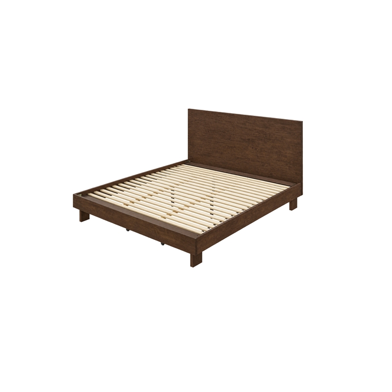 King Bedroom Set- Brown- 3 Piece Set with 2 Nightstands