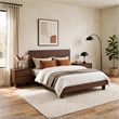 King Bedroom Set- Brown- 3 Piece Set with 2 Nightstands