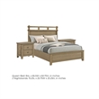 Queen Bedroom Set- Vineyard Oak Brown- 3 Piece Set with 2 Nightstands